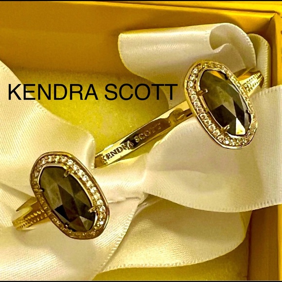 NWOT Kendra Scott RARE & RETIRED Erica Bracelet Pyrite & Yellow Gold So Sparkly! - Picture 13 of 13